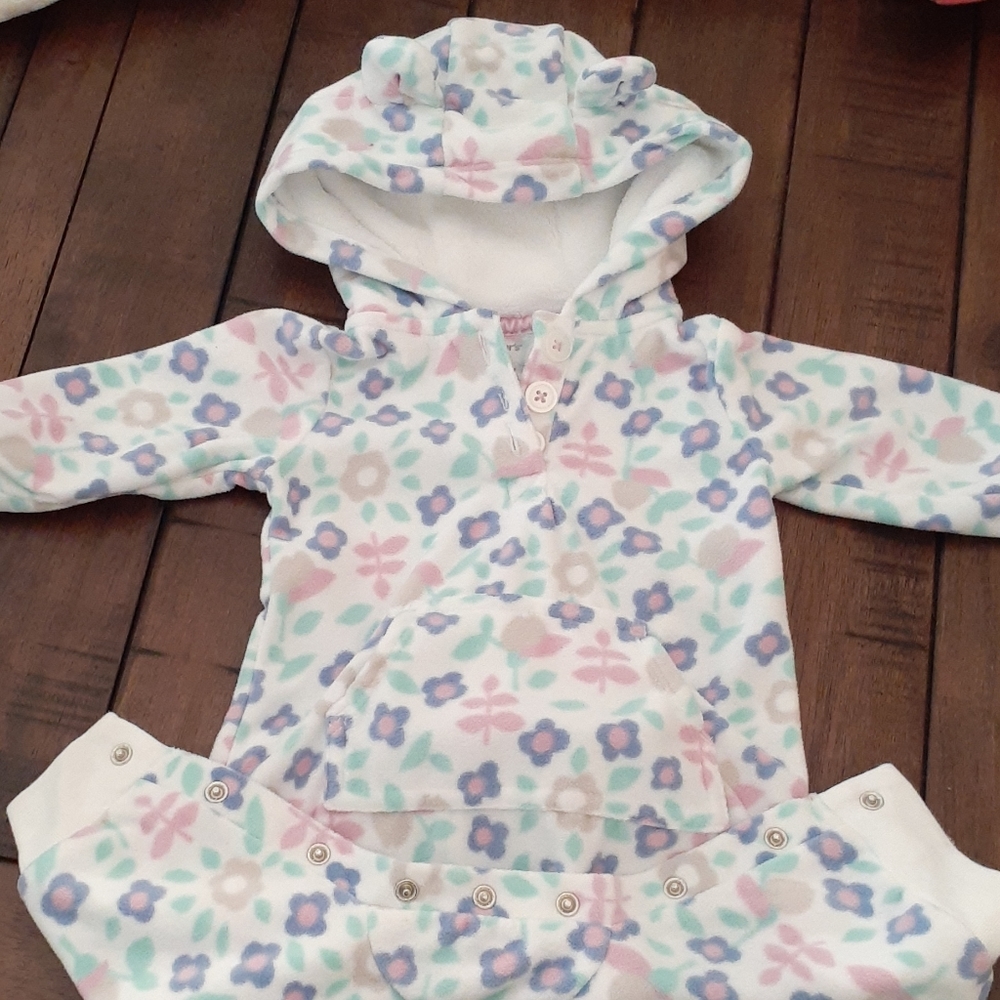 Hooded fleece light bunting or casual outfit NEW